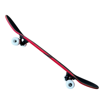 Stardust Skate Shop Tri-Bat Wanderlust Full Size Pre-Built Complete Entry Level Skateboard 8.0" x 31.75" Bright Red / Flat Black / Bright Red