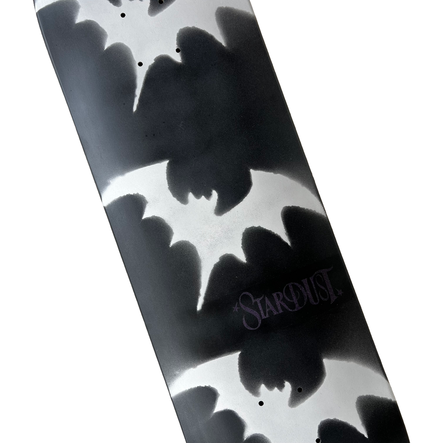 Stardust Tri-Bat Wanderlust Deck 048 8.5" Flat Black / Metallic Silver / Purple Shimmer