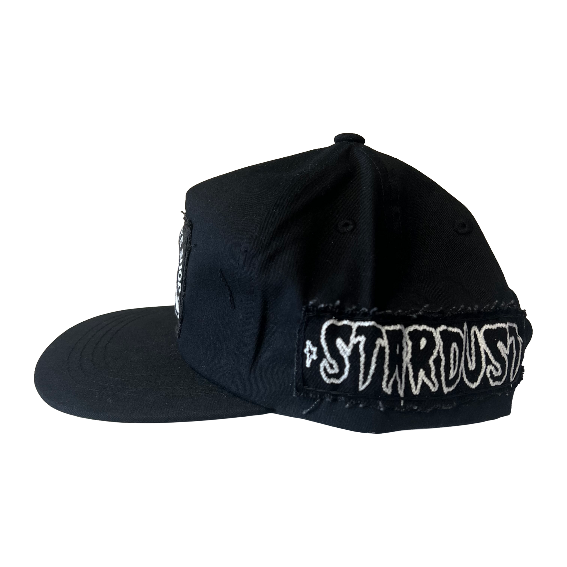Stardust Patch Mash Ups Snapback Hat Raver 011 & Cramps Text 044 Black / White
