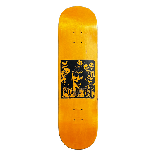 Stardust "Archaic Skulls" Deck 027 8.5" Yellow Veneer / Matte Black (Full Cut) (Screenprinted)
