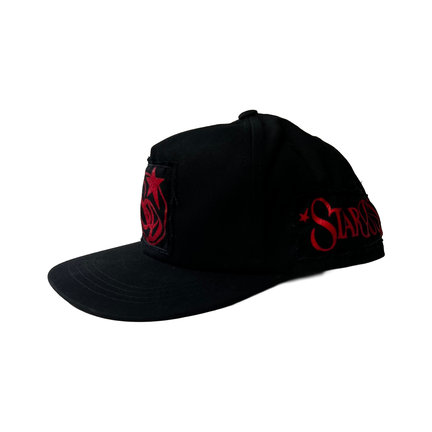 Stardust Patch Mash Ups Snapback Hat Wanderlust Lettermark 022.2 & Wanderlust II 022 Black / Bright Red