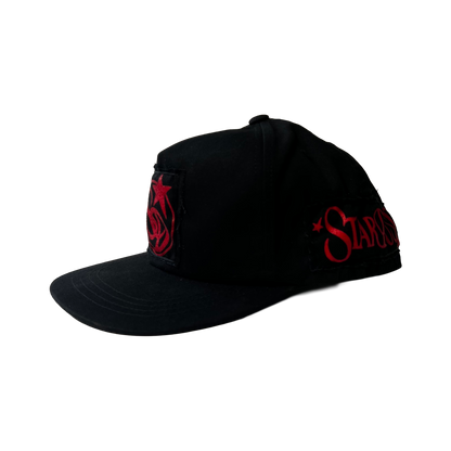 Stardust Patch Mash Ups Snapback Hat Wanderlust Lettermark 022.2 & Wanderlust II 022 Black / Bright Red