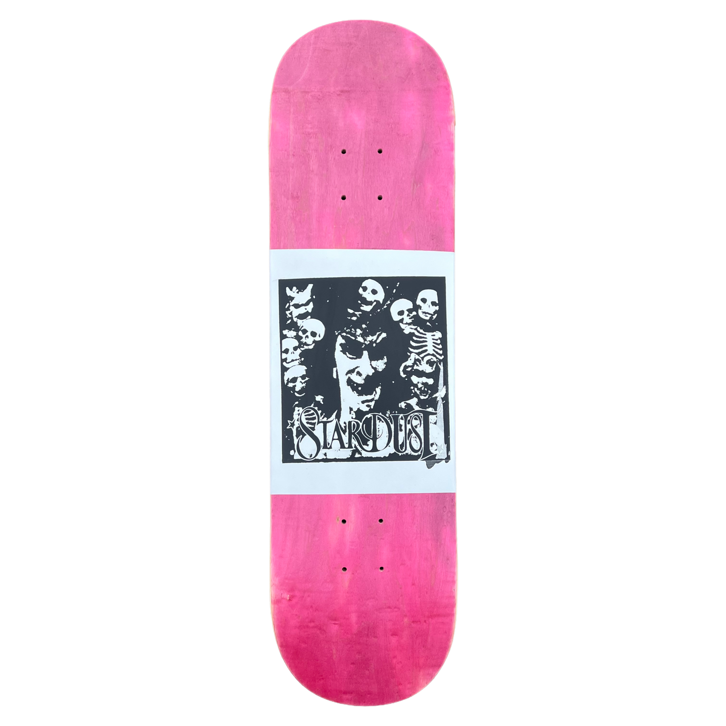 Stardust "Archaic Skulls" Deck 027 8.375" Pink Veneer / White / Matte Black (Full Cut)