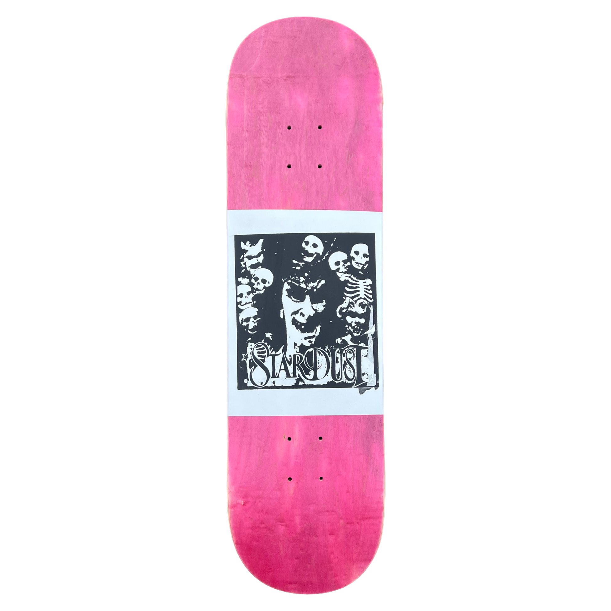 Stardust "Archaic Skulls" Deck 027 8.375" Pink Veneer / White / Matte Black (Full Cut)
