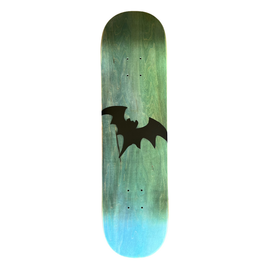 Stardust Teal Wash / Matte Black Bat Deck 041 8.25" (Full Cut)