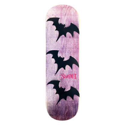 Stardust Tri-Bat Wanderlust Deck 048 9.0" (Full Cut) Purple Veneer / Flat Black / Bright Red