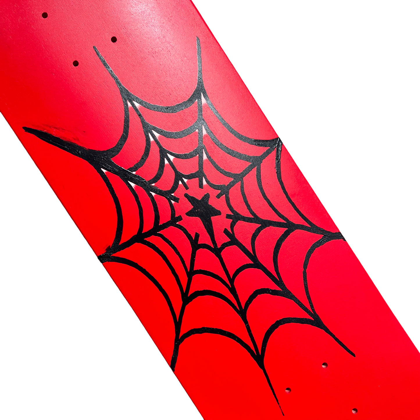 Stardust Spider Web Deck 042 8.25" Full Bright Red / Matte Black (Standard Cut)