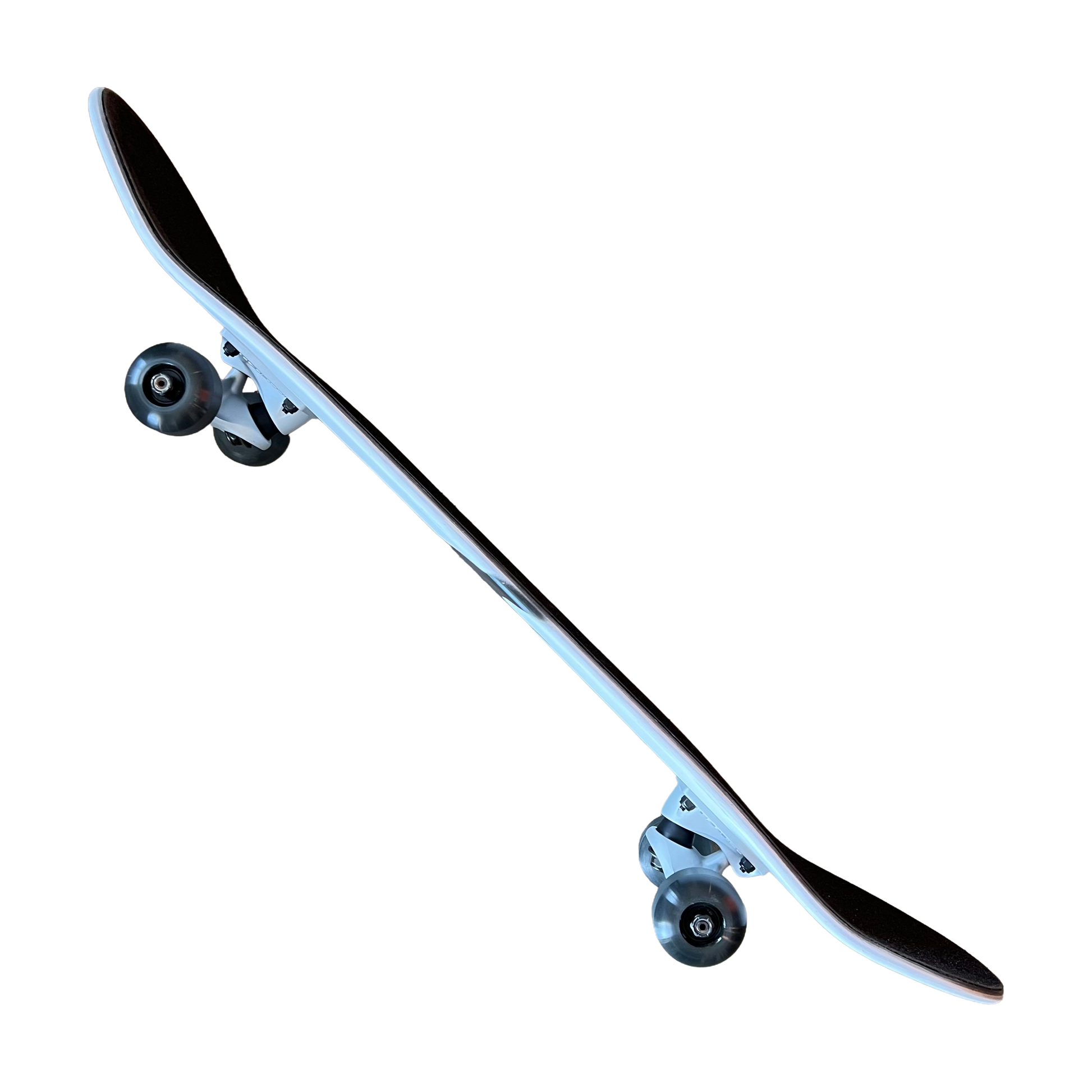 Stardust Skate Shop Matte White / Matte Black Bat 041 Pre-Built Complete Entry Level Skateboard 8.125" x 31.8"