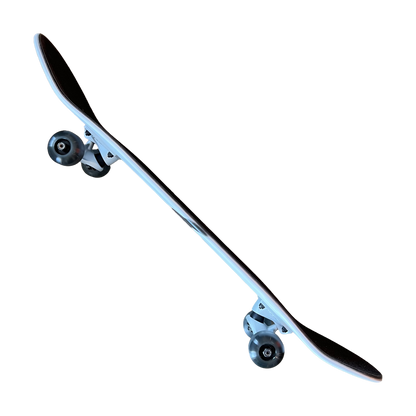 Stardust Skate Shop Matte White / Matte Black Bat 041 Pre-Built Complete Entry Level Skateboard 8.125" x 31.8"