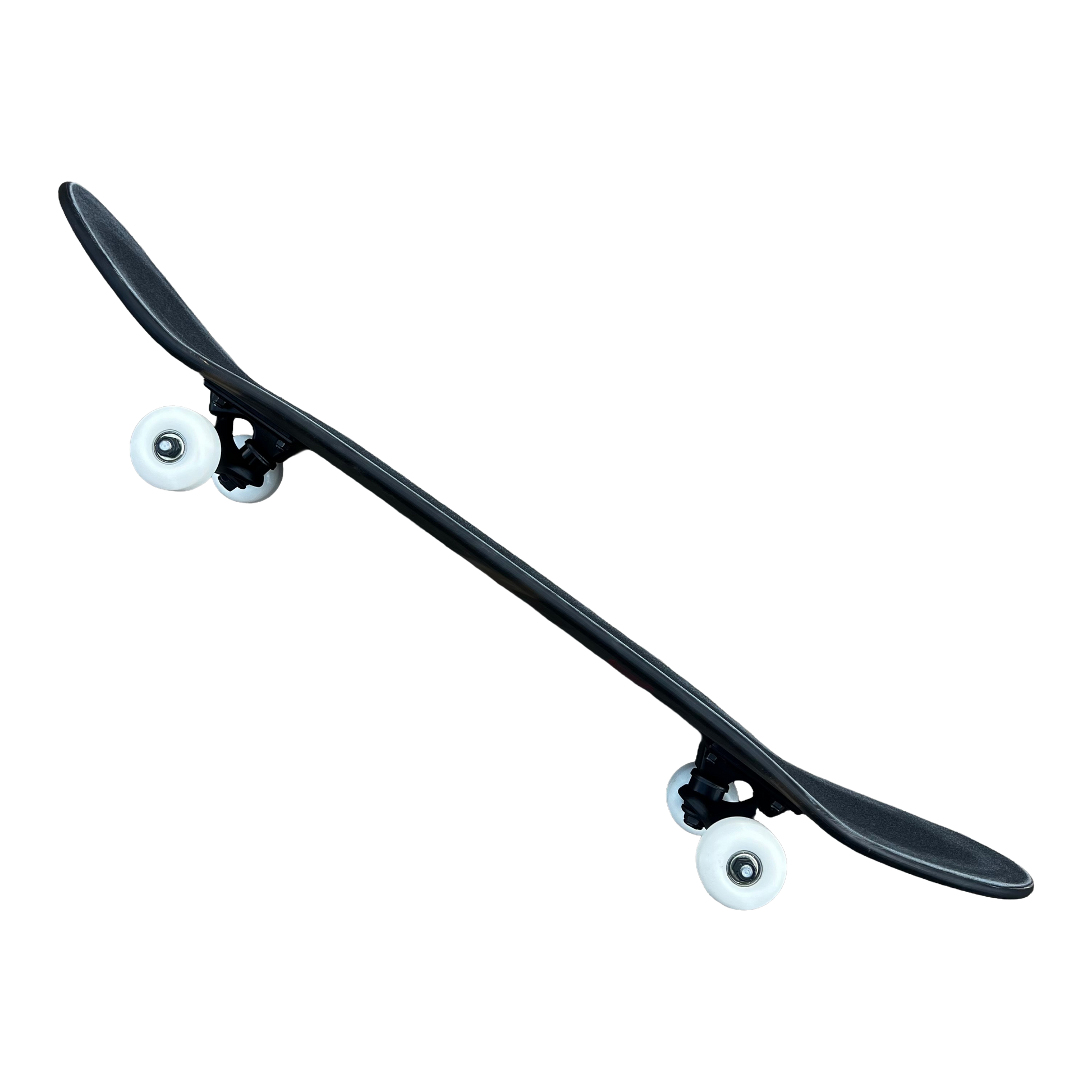 Stardust Skate Shop Tri-Bat Wanderlust Full Size Pre-Built Complete Entry Level Skateboard 8.0" x 31.75" Flat Black With Metallic Gold Patina  / Metallic Gold / Bright Red