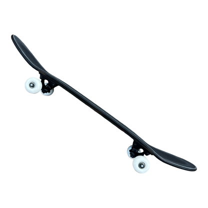 Stardust Skate Shop Tri-Bat Wanderlust Full Size Pre-Built Complete Entry Level Skateboard 8.0" x 31.75" Flat Black With Metallic Gold Patina  / Metallic Gold / Bright Red