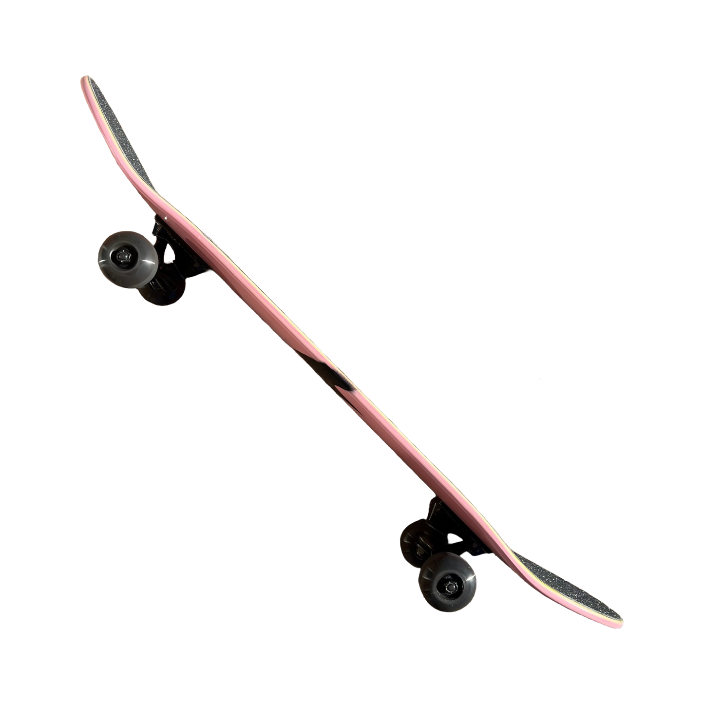 Stardust Skate Shop Soft Pink / Matte Black Bat 041 Mini Size Pre-Built Complete Entry Level Skateboard 7.5" x 31.5"
