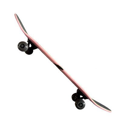 Stardust Skate Shop Soft Pink / Matte Black Bat 041 Mini Size Pre-Built Complete Entry Level Skateboard 7.5" x 31.5"