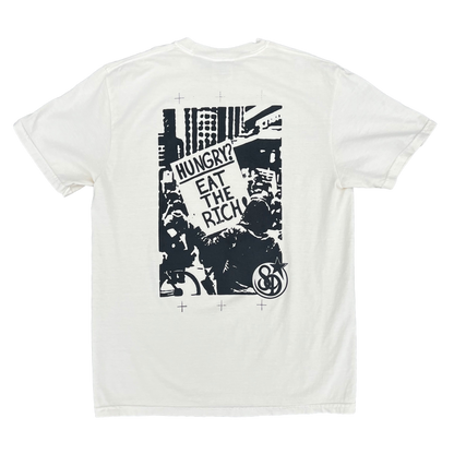 Stardust Skate Shop "Eat The Rich" Garment-Dyed Tee 051 Ivory / Black