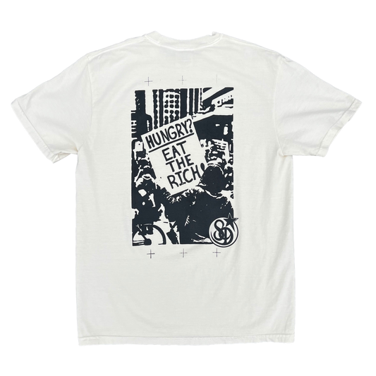 Stardust Skate Shop "Eat The Rich" Garment-Dyed Tee 051 Ivory / Black
