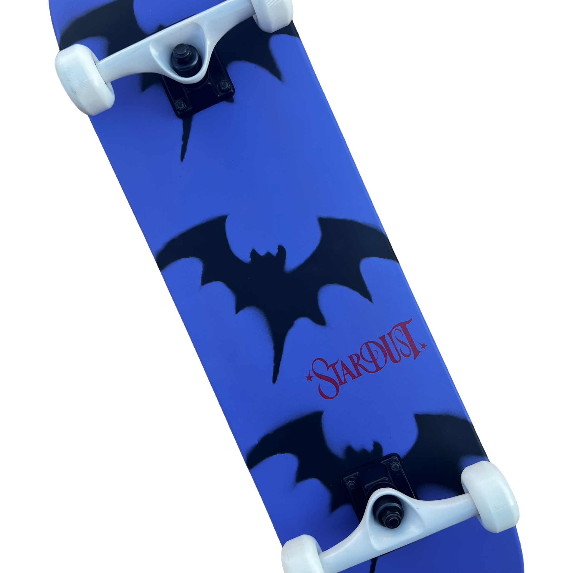 Stardust Skate Shop Tri-Bat Wanderlust Full Size Pre-Built Complete Entry Level Skateboard 8.0" x 31.75" Iris / Flat Black / Bright Red