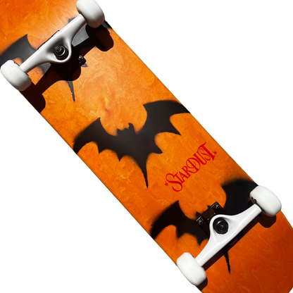 Stardust Skate Shop Tri-Bat Wanderlust Full Size Pre-Built Complete Entry Level Skateboard 8.25" x 32.0" Orange Veneer / Flat Black / Bright Red