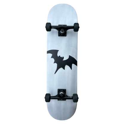 Stardust Skate Shop Mtallic Silver / Matte Black Bat 041 Pre-Built Complete Entry Level Skateboard 8.125" x 31.8"