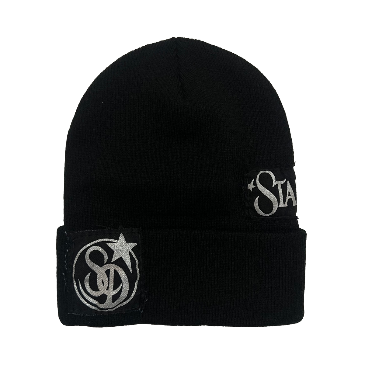 Stardust Patch Mash Ups Cuffed Beanie Wanderlust Lettermark 022.2 & Wanderlust II 022 Black / Metallic Silver