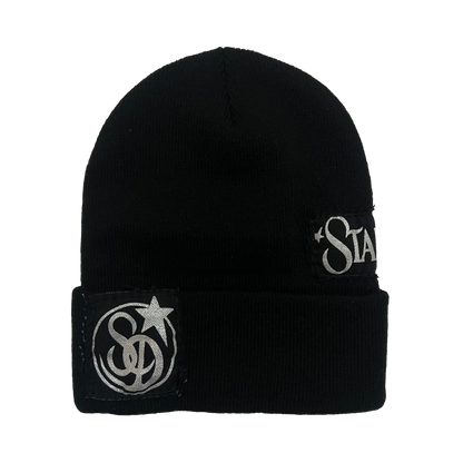 Stardust Patch Mash Ups Cuffed Beanie Wanderlust Lettermark 022.2 & Wanderlust II 022 Black / Metallic Silver