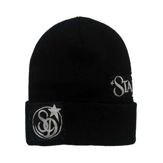Stardust Patch Mash Ups Cuffed Beanie Wanderlust Lettermark 022.2 & Wanderlust II 022 Black / Metallic Silver