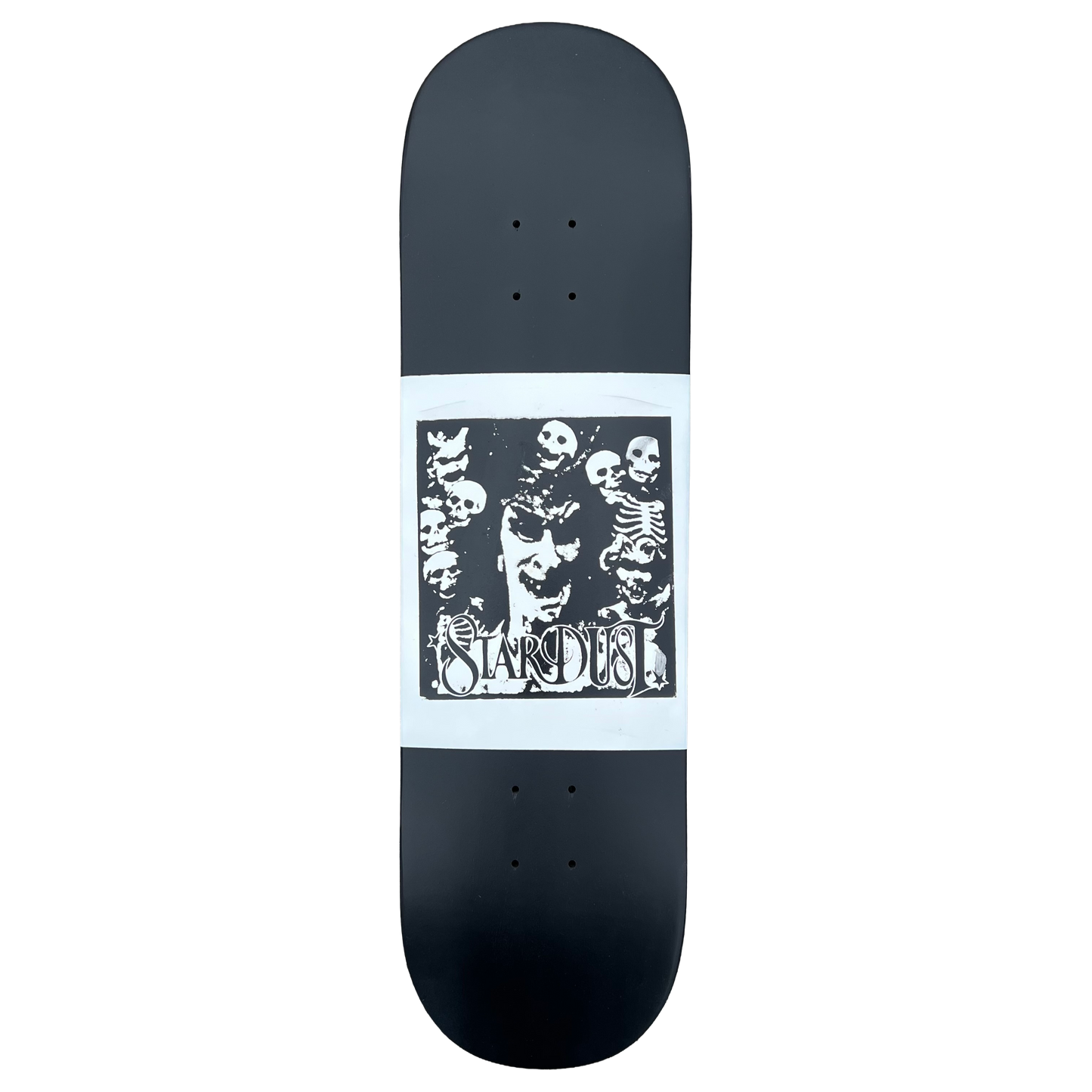 Stardust "Archaic Skulls" Deck 027 8.5" Matte Black / White / Matte Black (Full Cut)