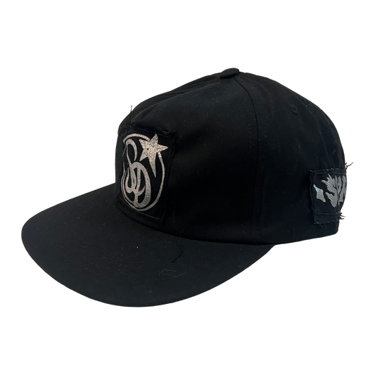 Stardust Patch Mash Ups Snapback Hat Wanderlust Lettermark 022.2 & Devil Man Text 047 Black / Metallic Silver