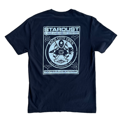 Stardust Skate Shop Race City Open 2026 Garment-Dyed Tee 049 Black / White