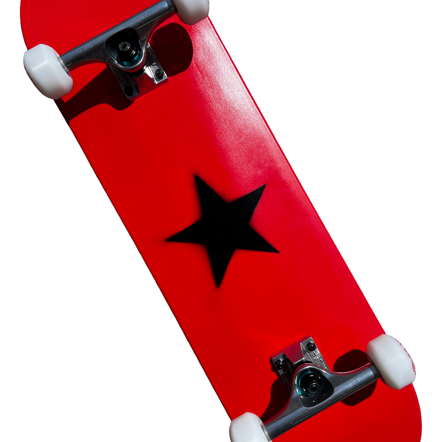 Stardust Skate Shop Bright Red / Matte Black Star Full Size Pre-Built Premium Complete Skateboard 8.38" x 31.8"