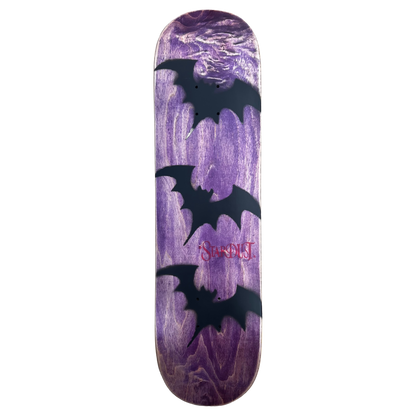 Stardust Tri-Bat Wanderlust Deck 048 8.125" (Full Cut) Purple Veneer / Flat Black / Bright Red