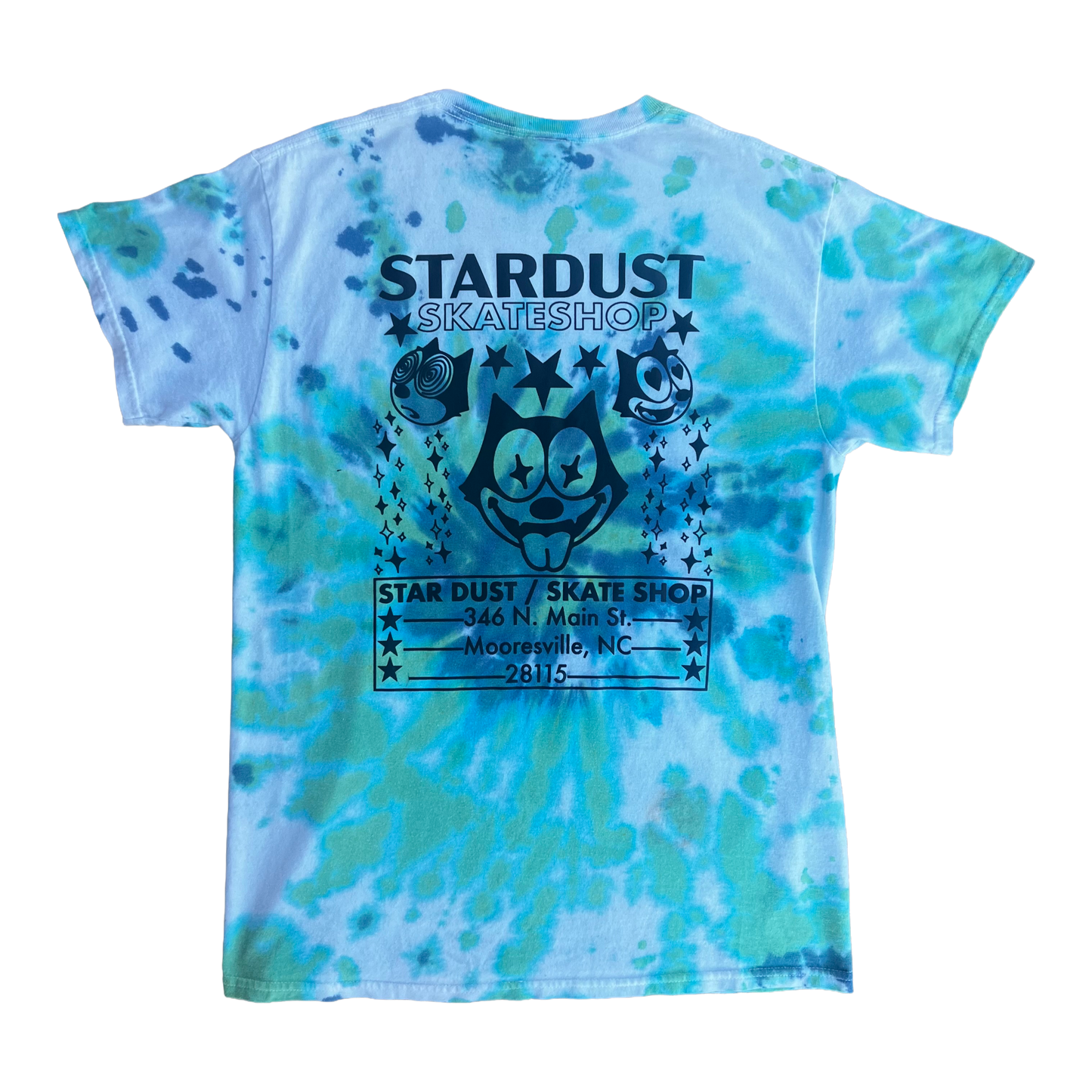 Stardust Skate Shop Felix Tee 012 Tie Dye White / Blue / Green / Black