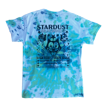 Stardust Skate Shop Felix Tee 012 Tie Dye White / Blue / Green / Black