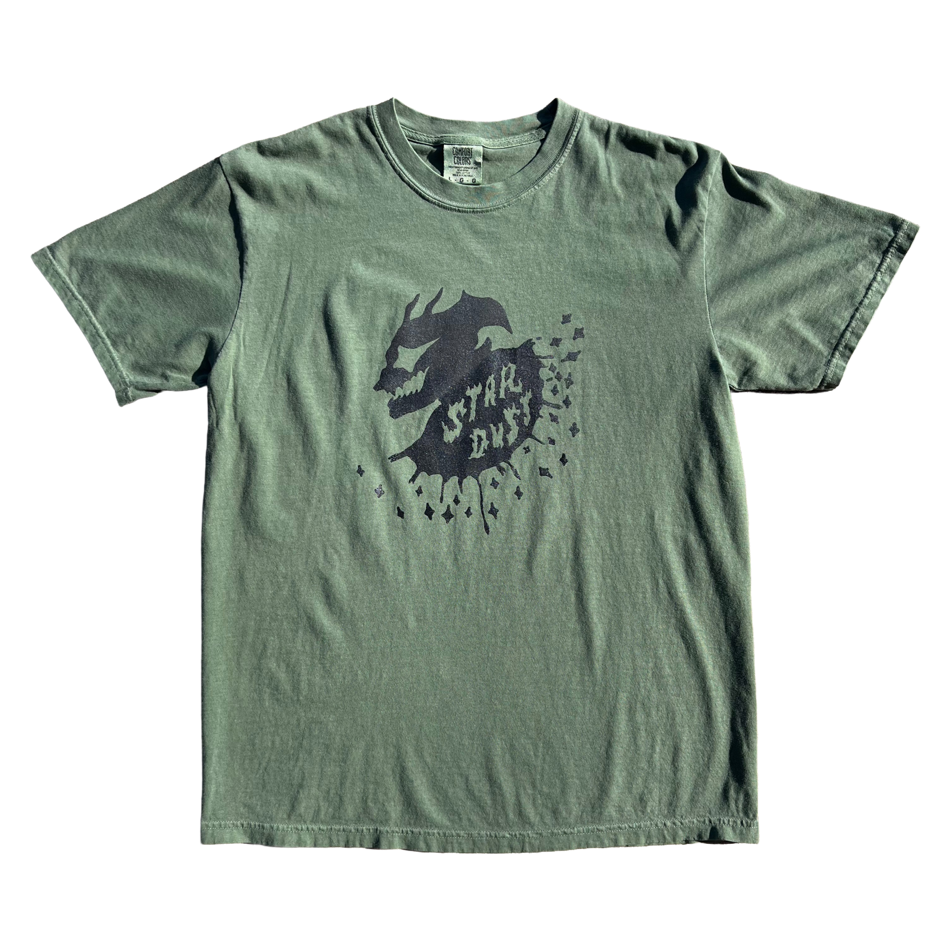 Stardust Skate Shop Devil Man Tee 018 Moss Green / Black