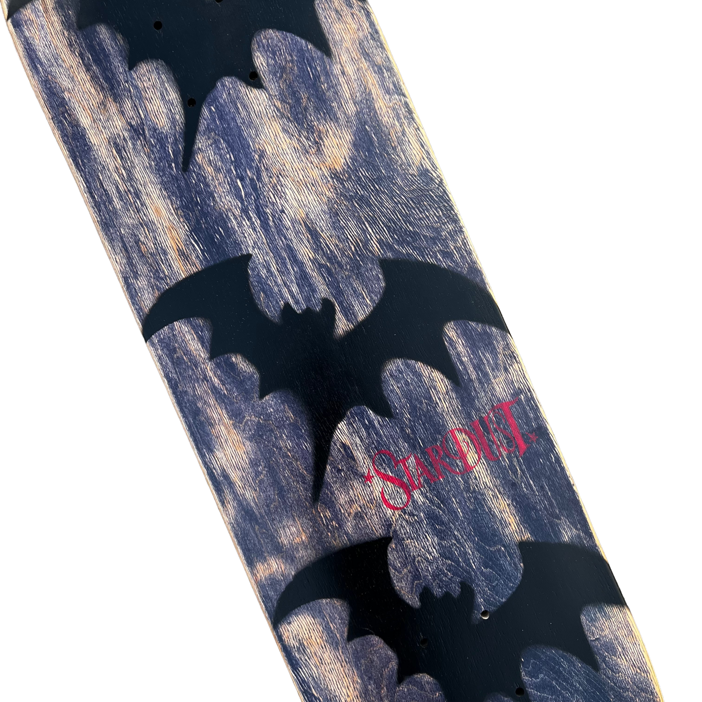 Stardust Tri-Bat Wanderlust Deck 048 8.5" (Full Cut) Purple Wash Veneer / Flat Black / Bright Red