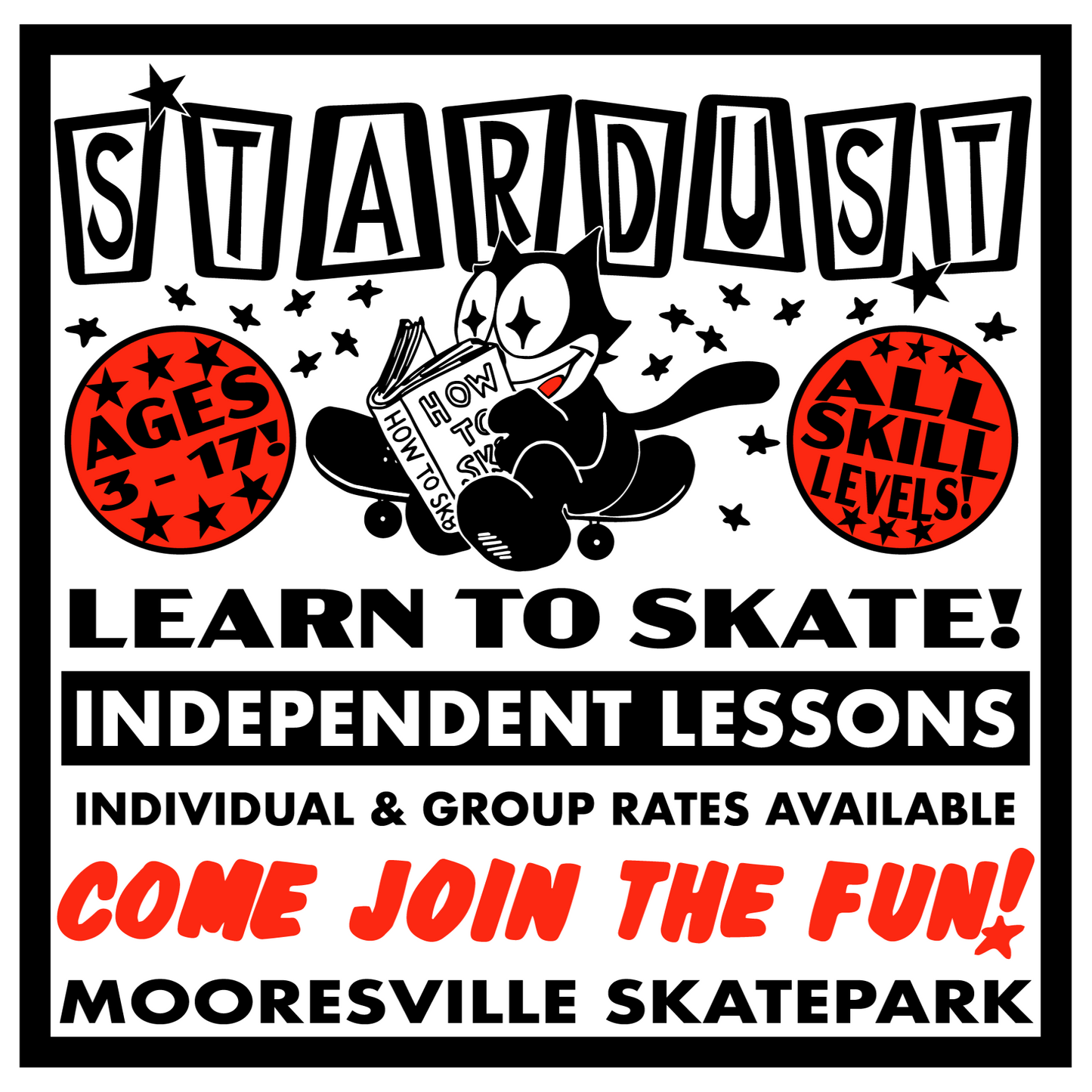 Stardust Private Independent Skateboard Lessons Mooresville NC North Carolina Mooresville Skatepark