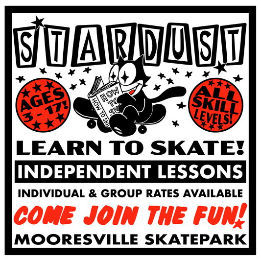 Stardust Private Independent Skateboard Lessons Mooresville NC North Carolina Mooresville Skatepark