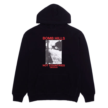 GX1000 Bomb Hills Not Countries Hoody Black / Red Font