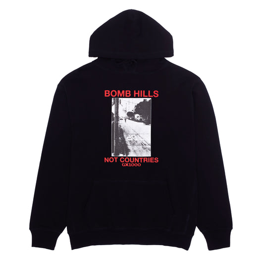 GX1000 Bomb Hills Not Countries Hoody Black / Red Font