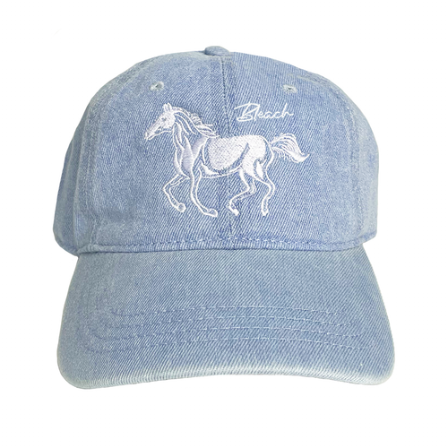 Bleach USA Horses Denim Hat Blue