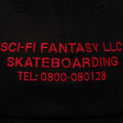 Sci-Fi Fantasy Business Post Hat Black / Red