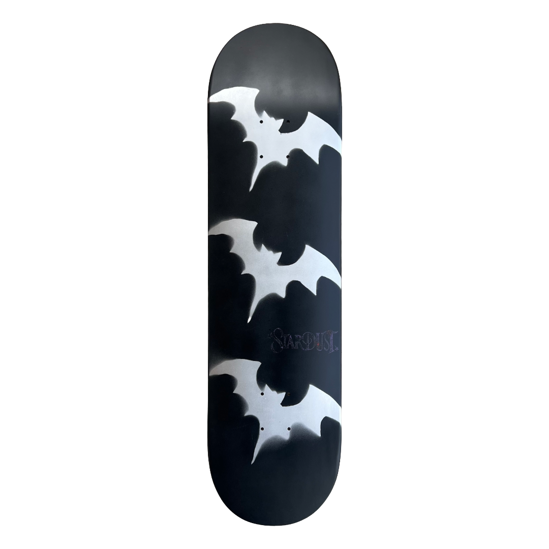 Stardust Tri-Bat Wanderlust Deck 048 8.25" Flat Black / Metallic Silver / Purple Shimmer