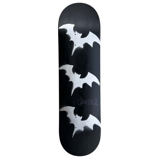 Stardust Tri-Bat Wanderlust Deck 048 8.5" Flat Black / Metallic Silver / Purple Shimmer