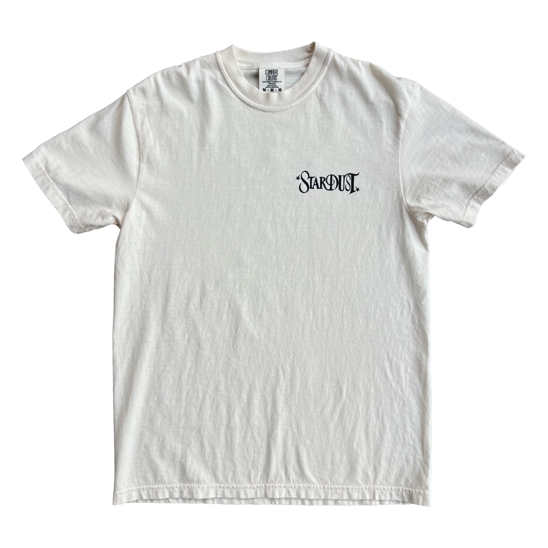 Stardust Skate Shop "Spider Web" Garment-Dyed Tee 042 Ivory / Black