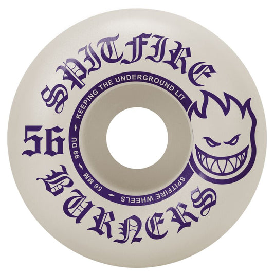 Spitfire Burners 56mm 99d Set Of 4 Skateboard Wheels White / Purple