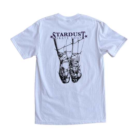 Stardust Skate Shop "Ballerina" Short Sleeve Hammer Tee 034 White / Purple Shimmer / Black