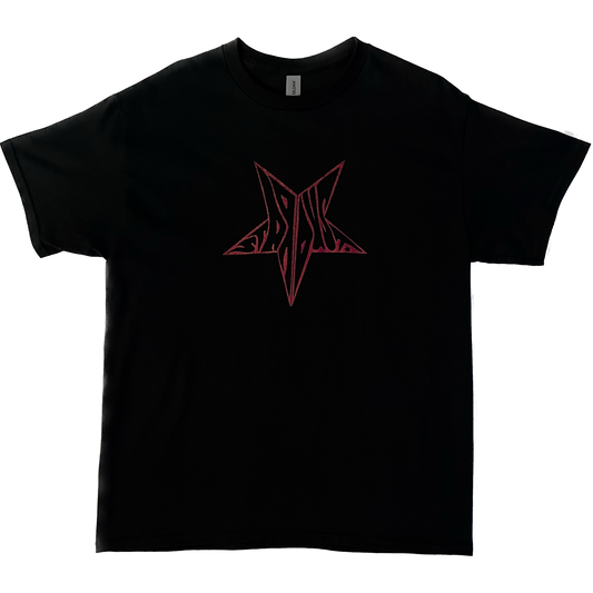 Stardust Skate Shop Red Shimmer Star Tee 026 - Assorted Colors - 6.0 oz