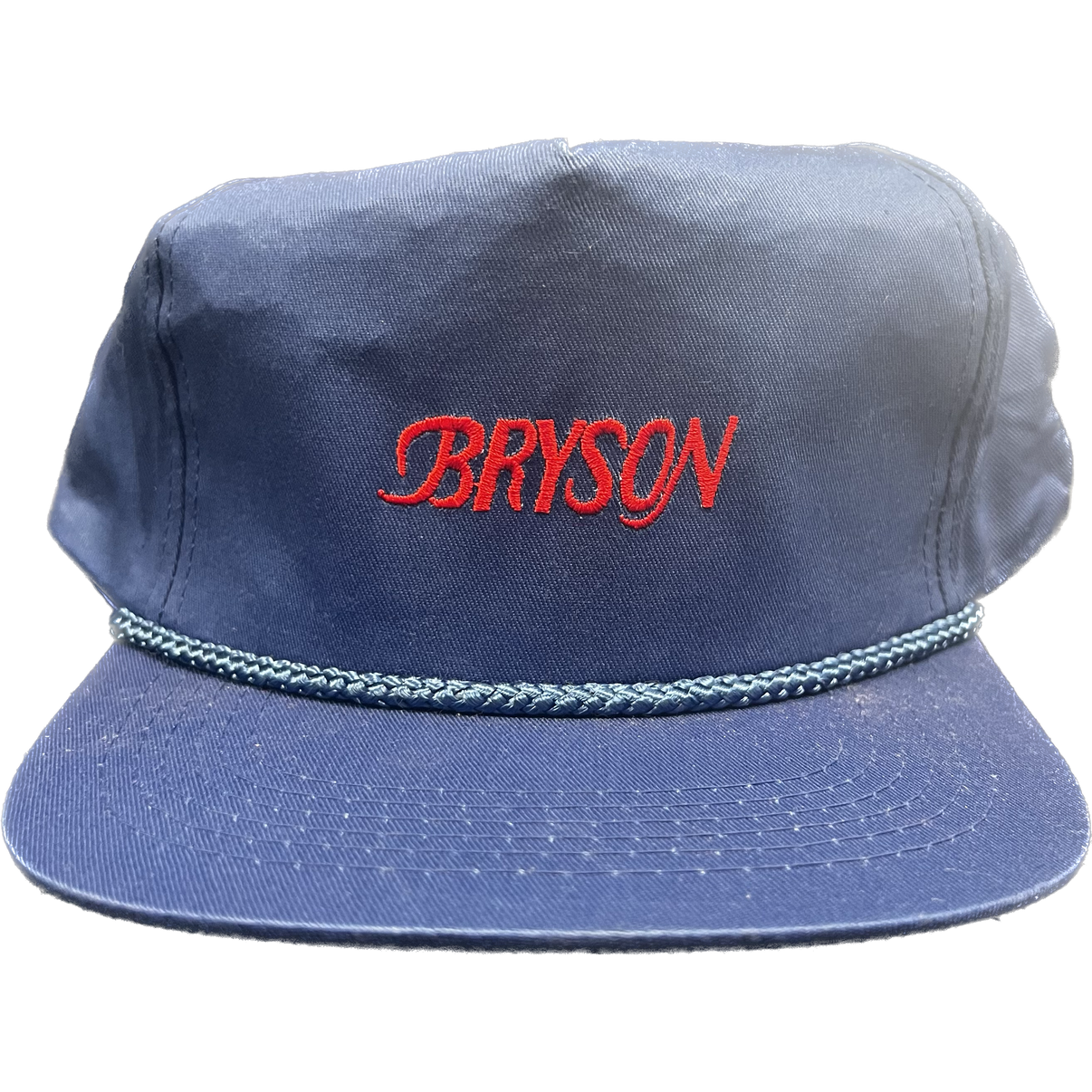 Vintage 1990s Bryson Rope Snapback Hat Blue Stardust Skate Shop