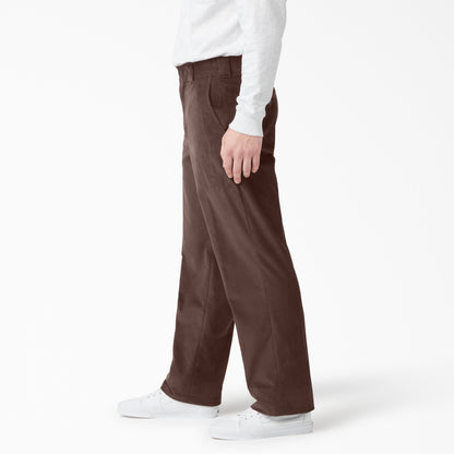 Dickies Regular Fit Flat Front Corduroy Pants Chocolate Brown