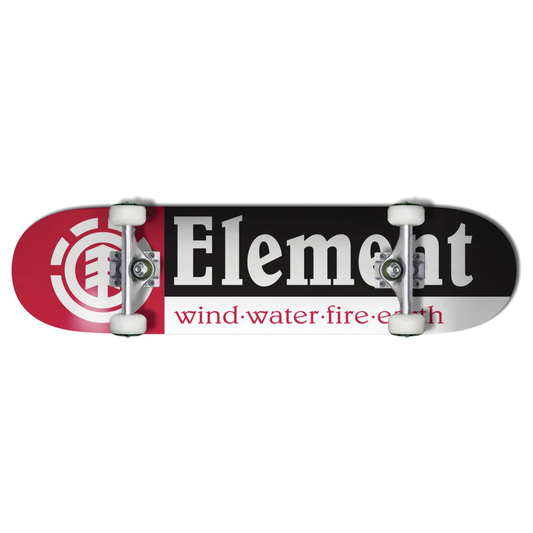 Element Section Mini Size Complete Skateboard 7.5" x 30.875" Black / White / Red
