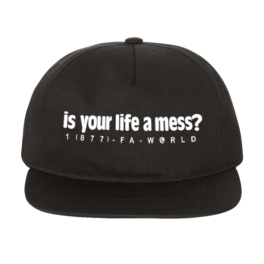 Fucking Awesome Is Your Life A Mess? 6 - Panel Hat Black